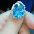托帕石配莫桑～戒指💍